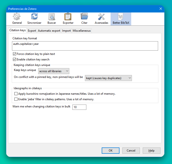 Formato de etiquetas.