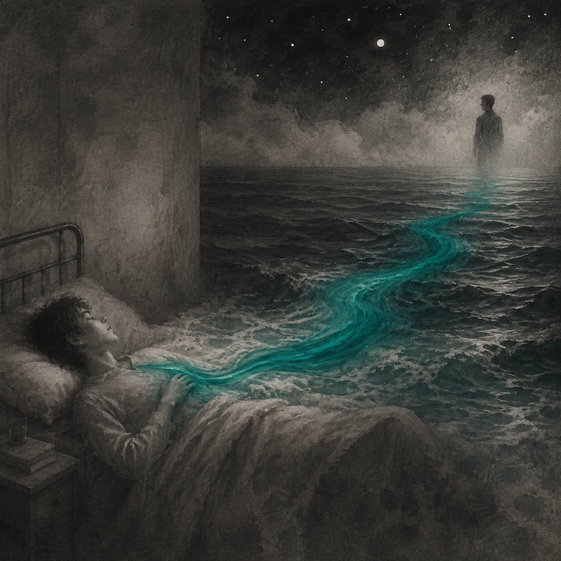 Ilustración editorial para el poema Sueño.