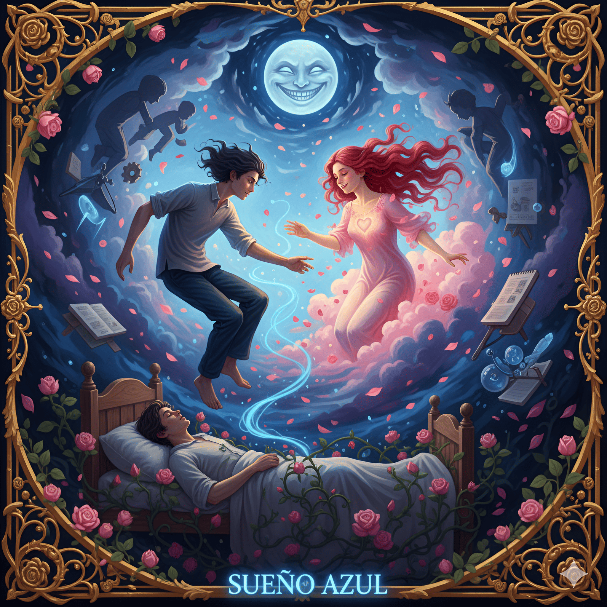 Ilustración editorial para el poema Sueño.