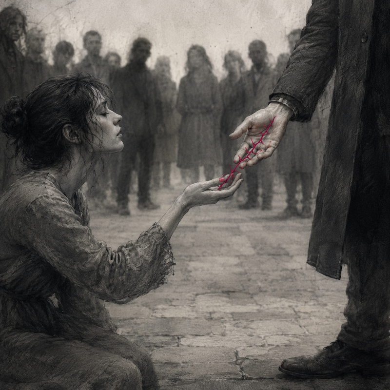 Ilustración editorial para el poema Tragedia.