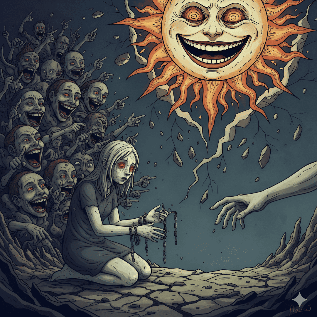 Ilustración editorial para el poema Tragedia.